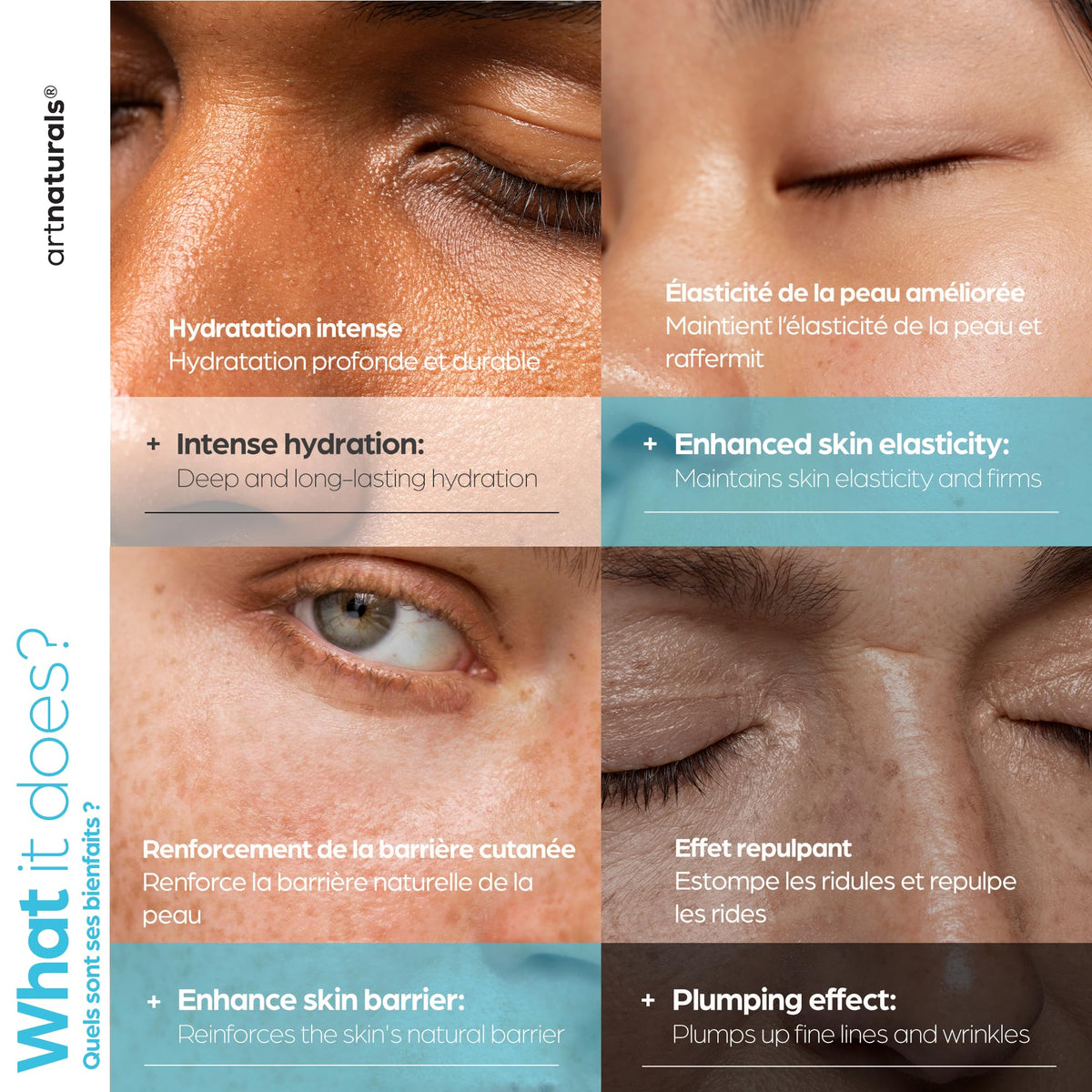 ArtNaturals serum on hand showing hydration and non-greasy finish benefit