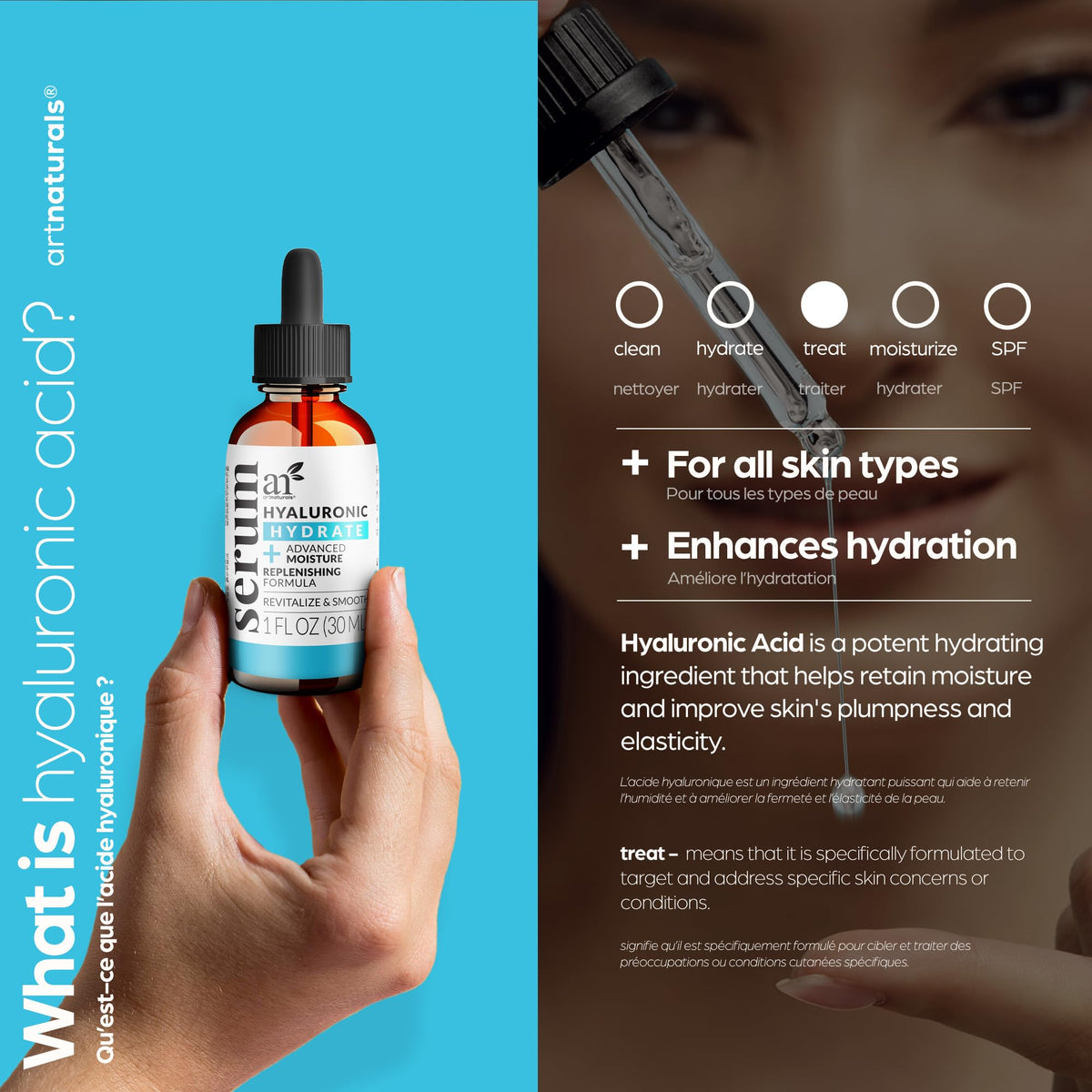 ArtNaturals bottle on bathroom counter in lifestyle scene showing daily-use convenience
