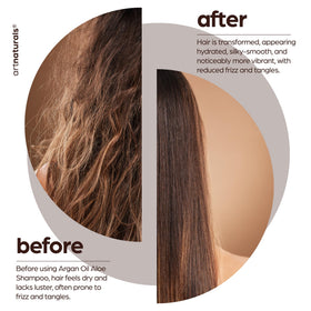Artnaturals shampoo placed in bathroom during use to show daily routine benefit