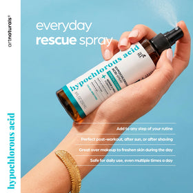 Artnaturals being sprayed after workout illustrating soothing refresh and cleanliness
