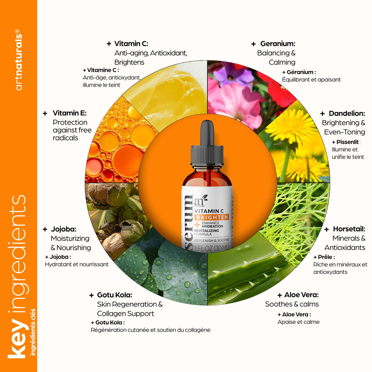 Artnaturals close-up of serum texture highlighting lightweight, fast-absorbing finish