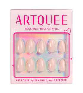 Artquee lifestyle flatlay with outfit and nails illustrating versatile wear for events