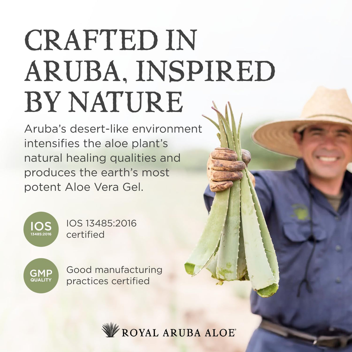 ARUBA ALOE bottle in travel setup illustrating compact size for on-the-go hydration