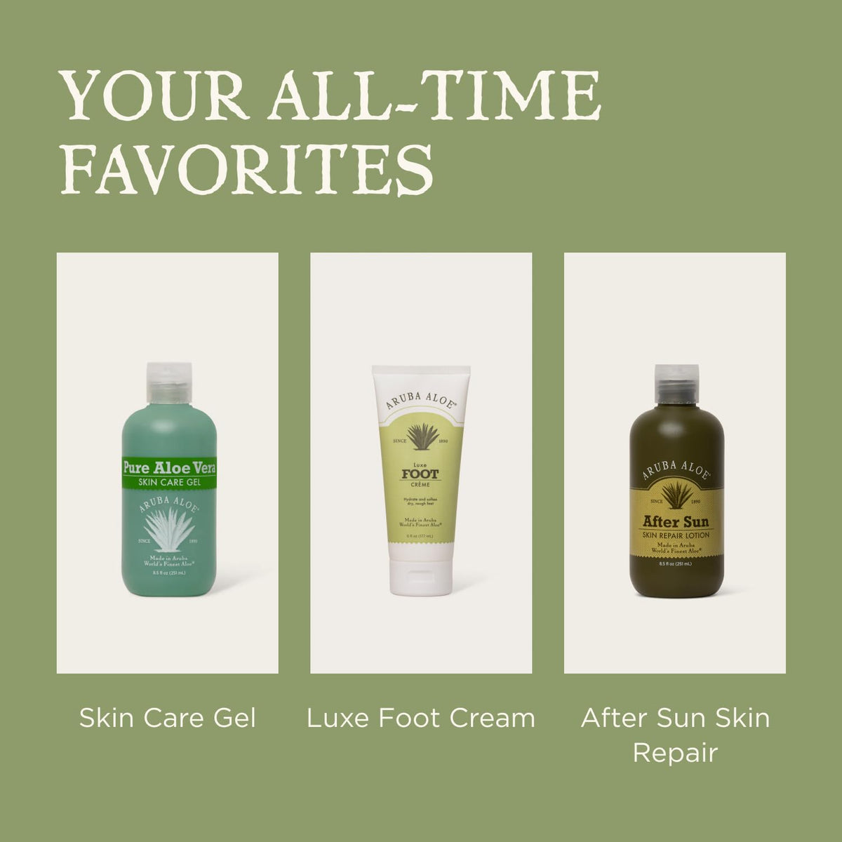 ARUBA ALOE on a bathroom shelf lifestyle shot conveying daily routine convenience
