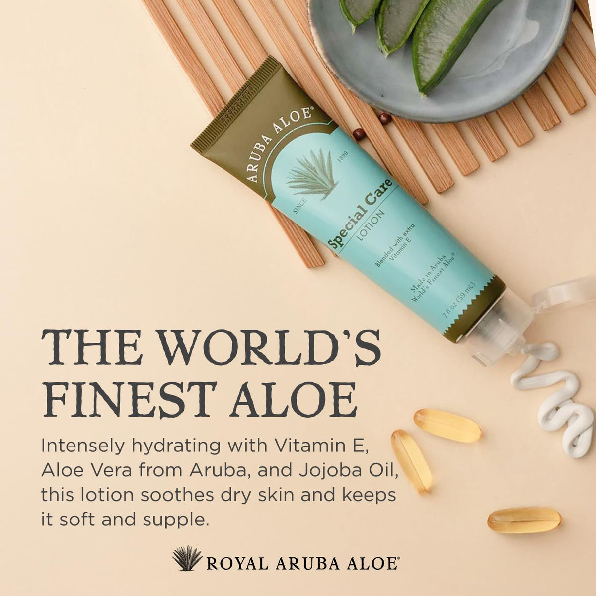 ARUBA ALOE pump detail highlighting easy-dispense design for controlled, mess-free use
