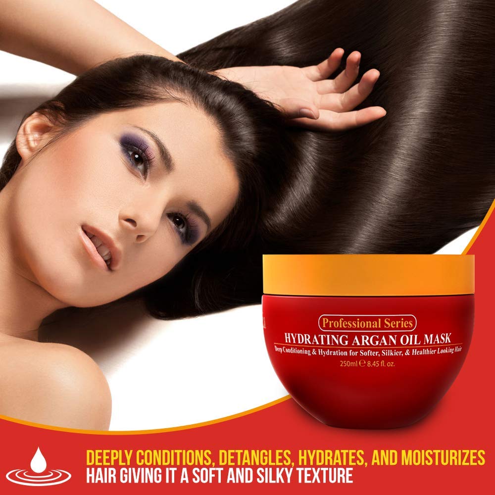 Arvazallia argan oil droplet on spoon highlighting nourishing boost