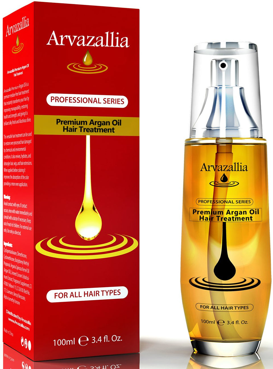 Arvazallia front packaging showing product and instant smoothing benefit