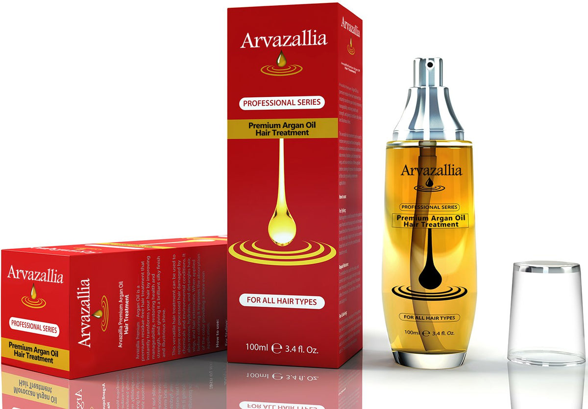 Arvazallia in-use on damp hair demonstrating detangling and shine