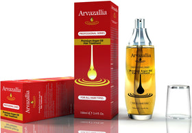 Arvazallia in-use on damp hair demonstrating detangling and shine