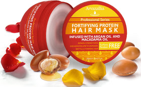 Arvazallia creamy mask texture close-up highlights rich conditioning benefits