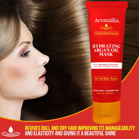 Arvazallia 8.5 oz tube in hand, conveys real size and travel‑friendly benefit