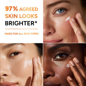Arvesa application on cheek illustrating even coverage and brightening