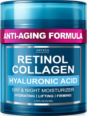 Arvesa front packaging showing premium retinol cream benefits