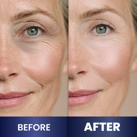 Arvesa night cream before and after skin example showing improved texture