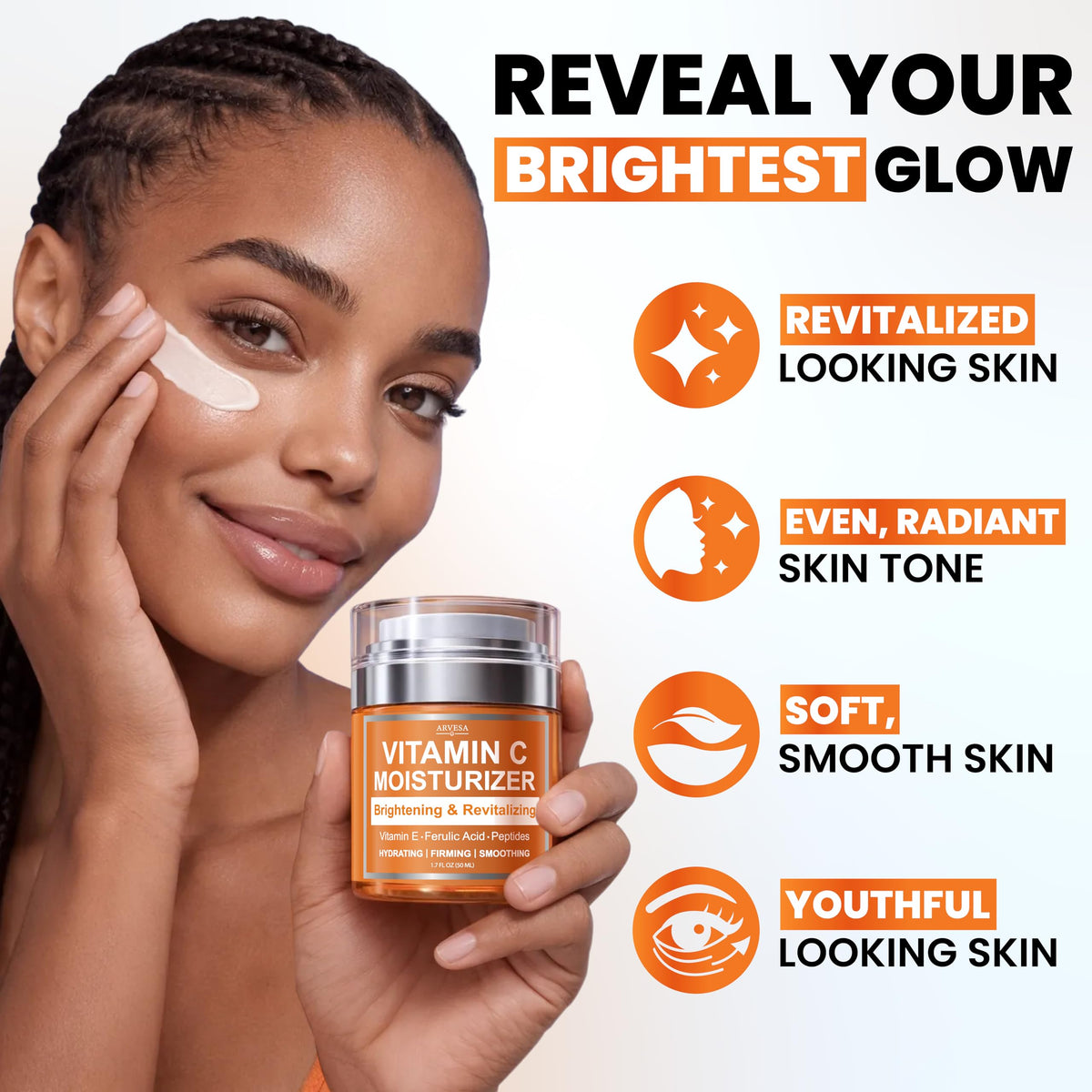 Arvesa texture close-up revealing smooth cream consistency and hydration