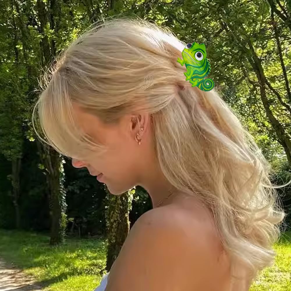 Arvintas clip worn in half-up hairstyle offering tidy hold and cute accent