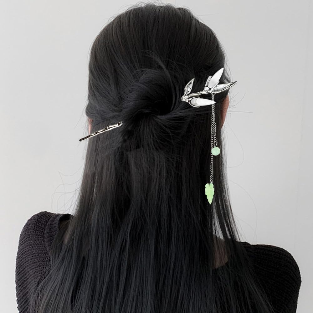 Arvintas hair stick securing a bun illustrating reliable hold and style
