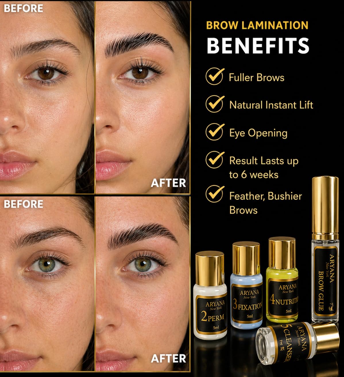 ARYANA NEW YORK micro applicator detail for accurate placement and cleaner lines