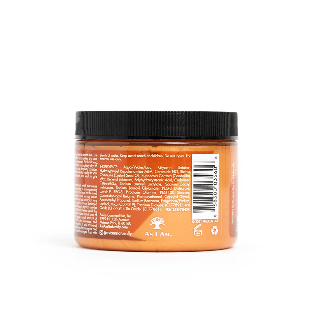 As I Am Bold Gold applied on defined curls, demonstrates color payoff and hold
