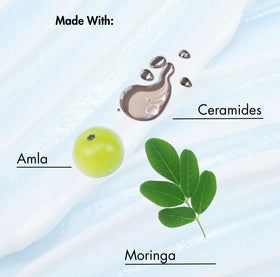 As I Am moringa amla ceramides trio highlighting natural strengthening benefits