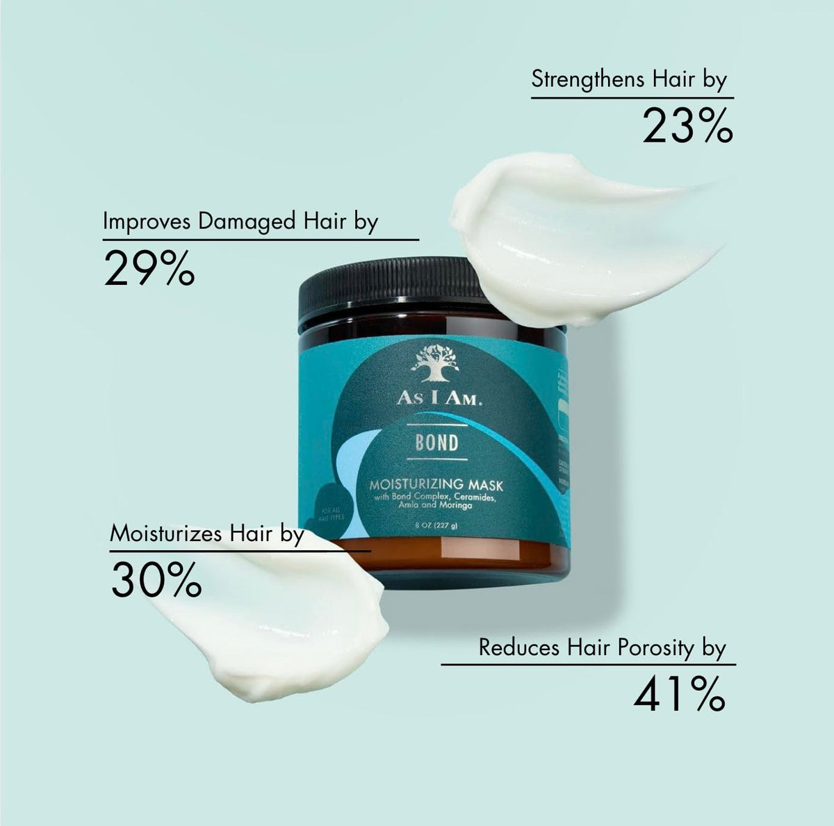 As I Am open jar revealing creamy mask texture and rich hydration