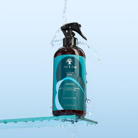 As I Am bottle on bathroom shelf suggesting daily care routine