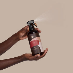 As I Am spray mist being applied for quick lightweight hydration