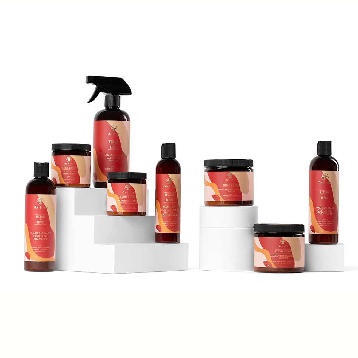 As I Am label close-up highlighting castor oil and sulfate-free benefit