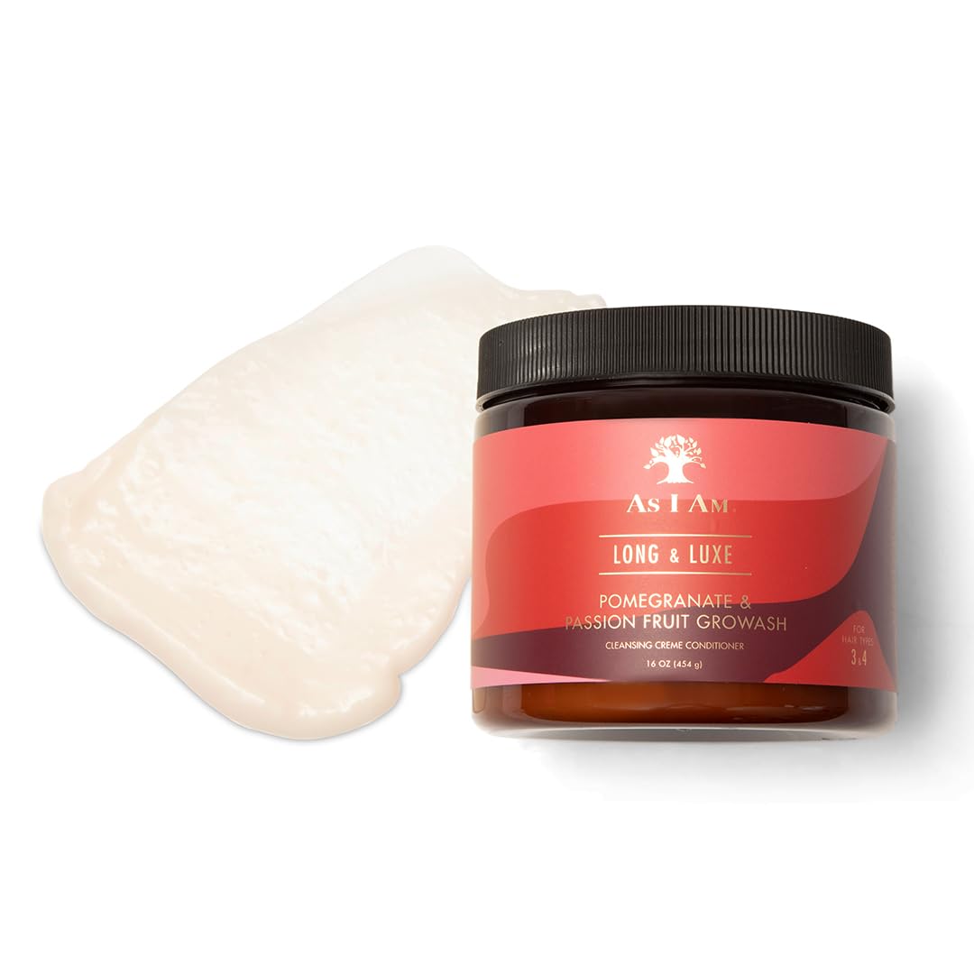 As I Am in-shower application on wet hair showing gentle cleansing and manageability