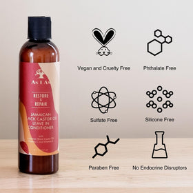 As I Am displayed on bathroom shelf illustrating routine-ready styling prep