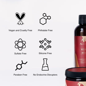 As I Am on bathroom shelf styled for nourishing hair routine benefit