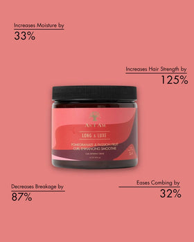 As I Am being applied to long curls demonstrating improved definition and reduced frizz