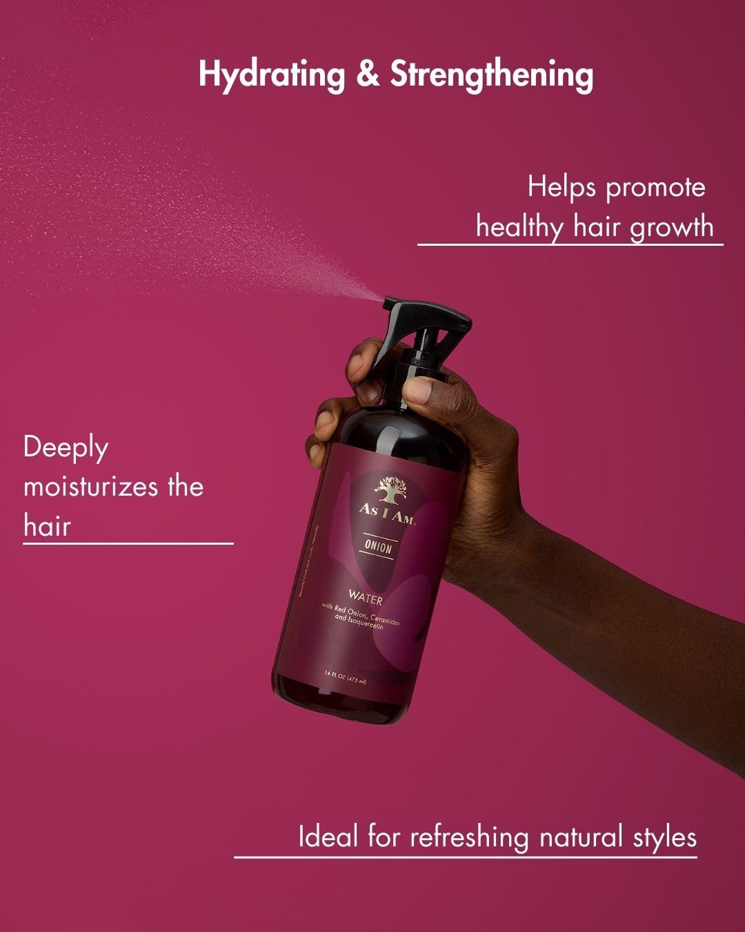 As I Am clear liquid pouring to show lightweight, non-greasy texture