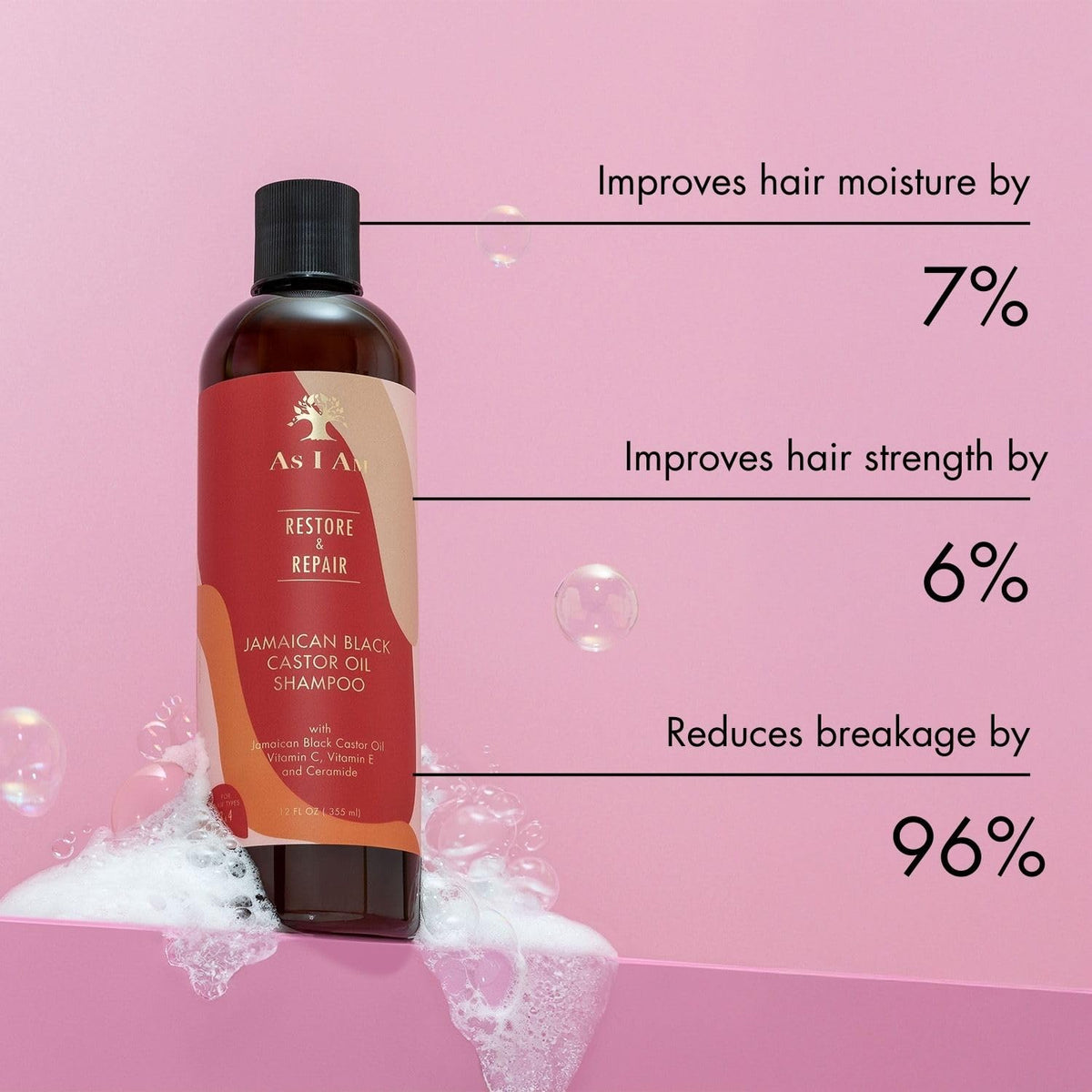 As I Am shampoo pouring into hand for easy detangling benefit