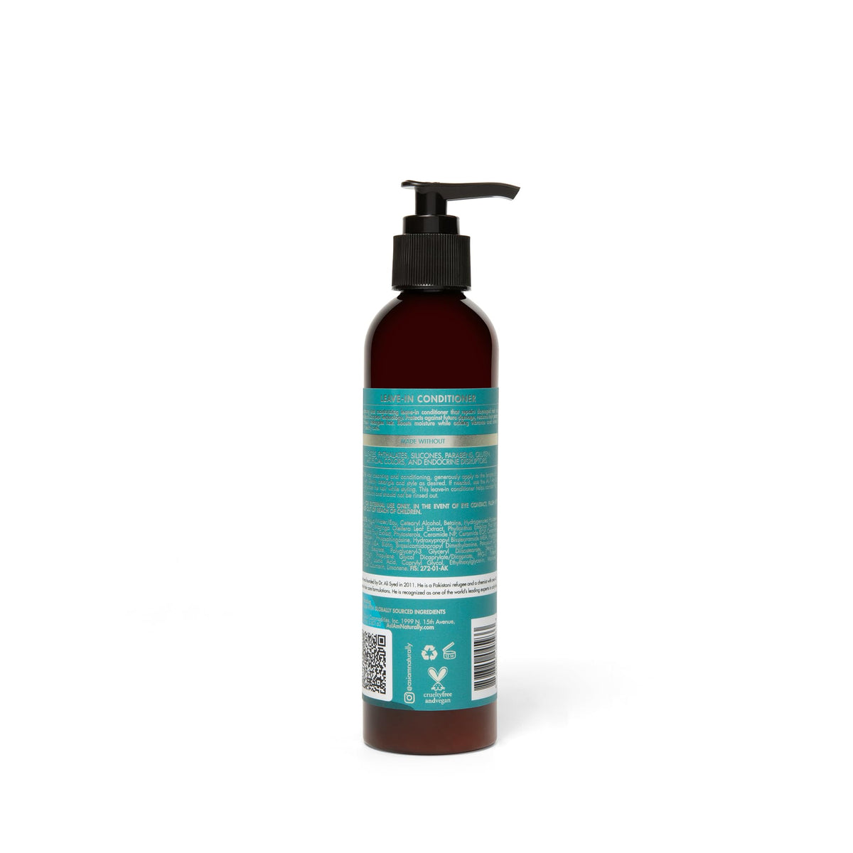 As I Am bottle held in hand showing 8 oz size and portability benefit