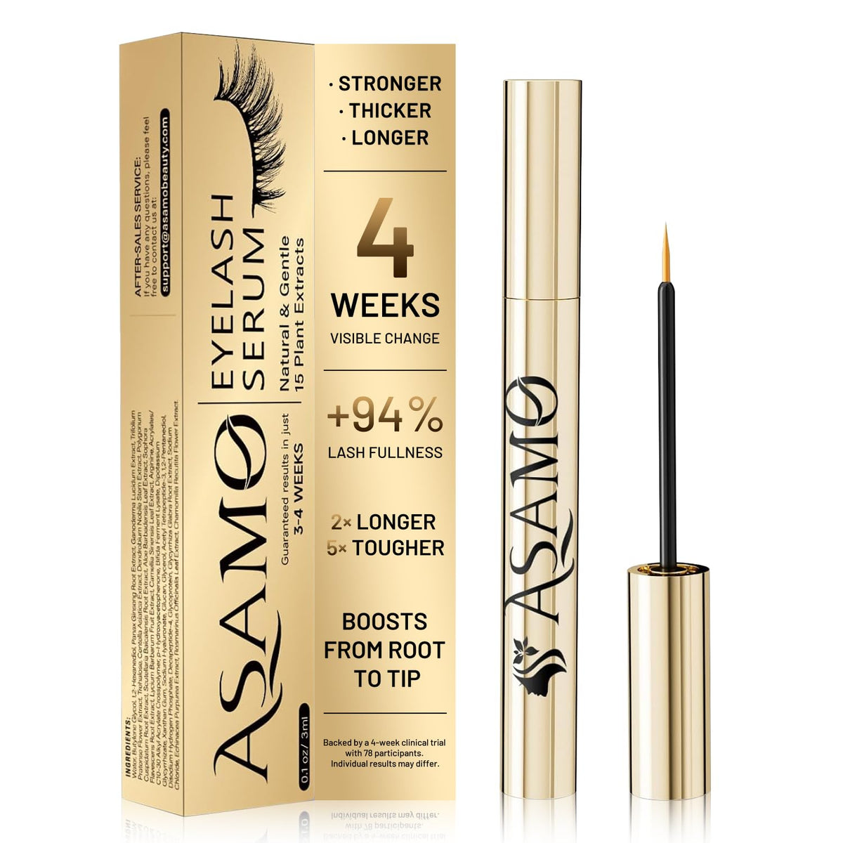 ASAMO PURE GOLD front packaging shows elegant bottle and branding, suggests luxury