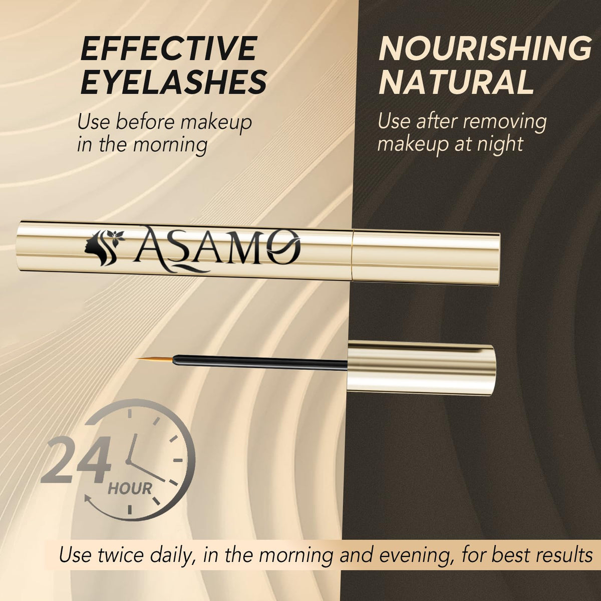 ASAMO PURE GOLD serum drop texture close-up, demonstrates lightweight, non-greasy feel