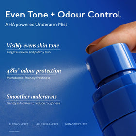 Asaya Even Tone Mist back label with ingredient list and usage details
