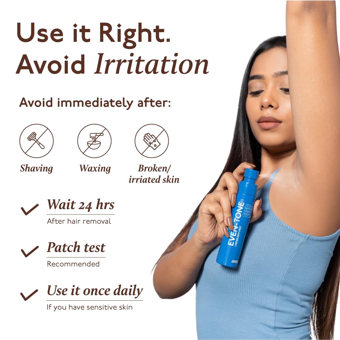 Asaya Even Tone Mist displayed with glycolic and lactic acid ingredient visuals