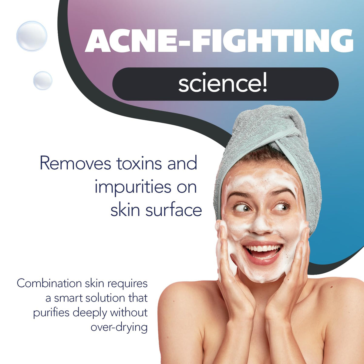 Asepxia charcoal lather on hand demonstrating deep-clean benefit