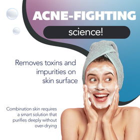Asepxia charcoal lather on hand demonstrating deep-clean benefit
