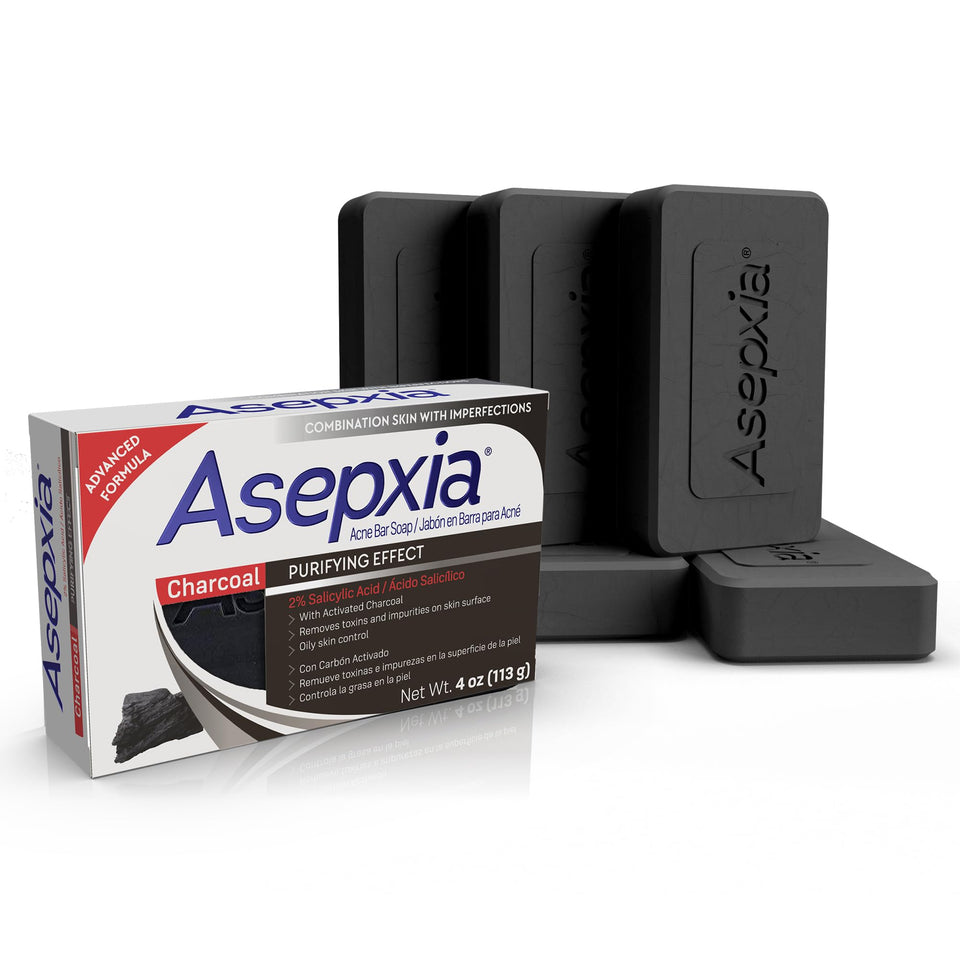 Asepxia front packaging showing bar and benefits for clearer skin