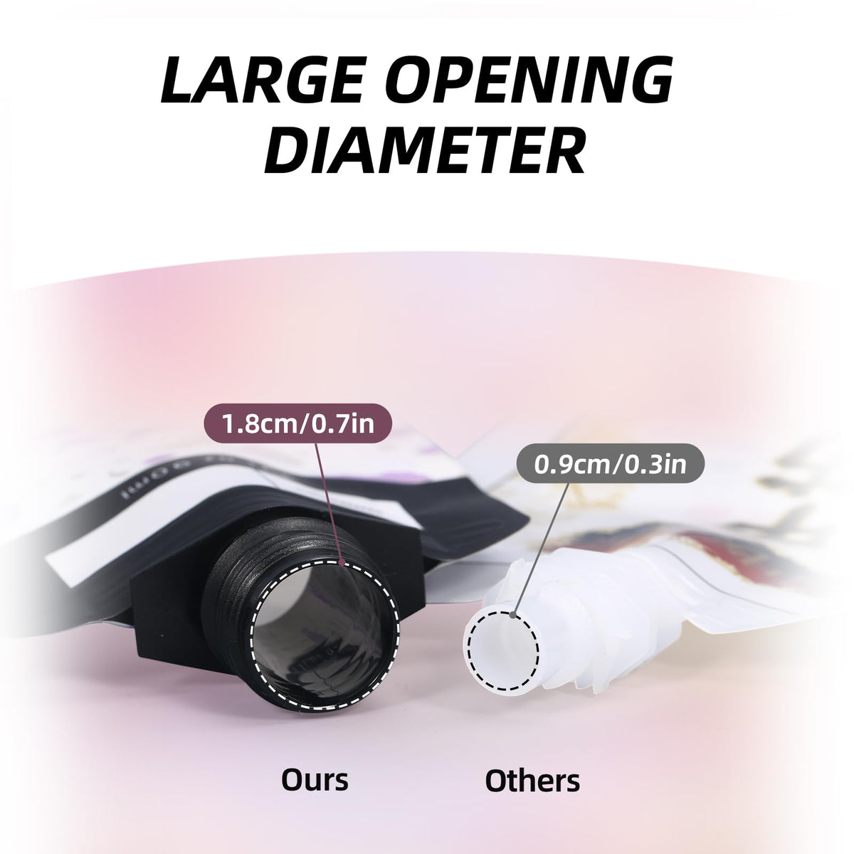 ASEVAT cap and nozzle detail demonstrating secure closure and easy dispensing