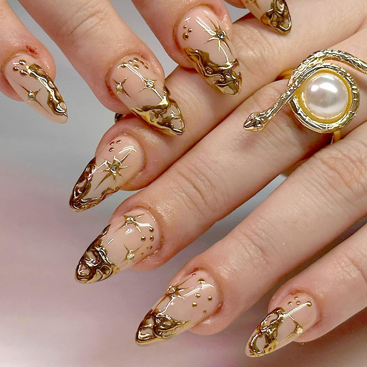 Ashowner close-up of glossy nail surface highlighting scratch-resistant shiny finish