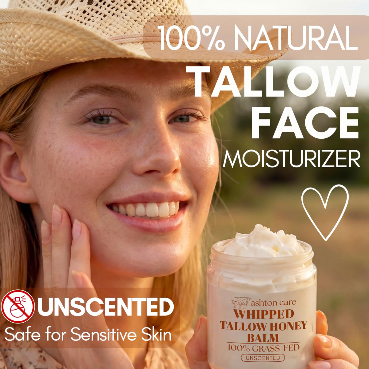 ASHTON CARE texture close-up of whipped tallow honey balm for smooth absorption