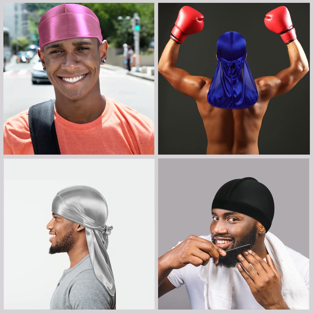 ASKNOTO durag held in hand to show one-size fit and lightweight feel