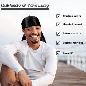 ASKNOTO satin wave cap liner locking in moisture for improved wave hold
