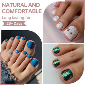 ASONRL worn with sandals showing natural-looking pedicure result