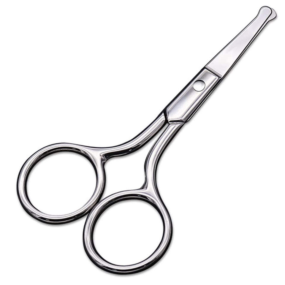 AsonTao front view of small scissors showing compact safe design