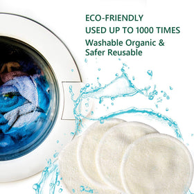ASPACES pads packed in toiletry bag for travel-friendly sustainable skincare